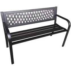 Bank Askija 2-Sitzer Sitzbank Gartenbank Parkbank Stahl schwarz