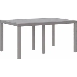 vidaXL 5-teiliges Garten Esstischset Hellgrau Poly Rattan