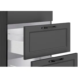 kochstation Winkelküche L-Form 240 x 360 cm grau