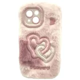 Realpower iPhone 15 Handyhülle weiss/rosa