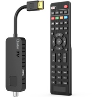 Dcolor DVB-S/S2 Sat Receiver - HDMI Full-HD 1080P Satelliten Receiver TV Stick [Versteckt hinter TV] - USB2.0 Media Player und PVR-Rekorder [2in1 TV-Steuerelemente] [Astra Hotbird Vorinstallation]