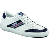 Sparco – S-Time Martini Racing Unisex-Sneakers – Freizeit-Motorsportschuhe aus Kunstleder – Sonderedition – Komfort – Gummisohle – EU 42 Weiß, Unisex Erwachsene Stiefel, Mehrfarbig, Weiß 42