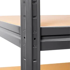 Stier Fachbodenregal Stahl 1770x1600x600 mm grau 4 Böden