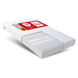 Matratze 80x200 cm Härtegrad H3 H4 Höhe 14 cm Kaltschaummatratze Doppelseitige Rollmatratze MAX HR-Schaum 7 Komfortzonen mit hypoallergenem wasch...