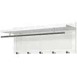 Haku-Möbel Wandgarderobe 75 x 30 x 26 cm Weiß