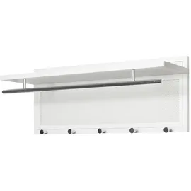 Haku-Möbel Wandgarderobe 75 x 30 x 26 cm Weiß