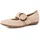 Marco Tozzi Damen Ballerinas aus Leder mit Klettverschluss, Beige (Dune), 37 EU