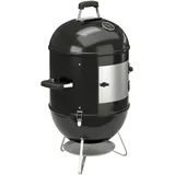 3 In 1 Barbecue Smoker 62,5x47,5x91 Cm, Holzkohlegrill Mit 3 Grillrosten, Thermometer Und Regulierbarer Belüftung Schwarz