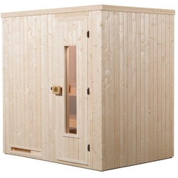Weka Sauna Halmstad 1 mit Holztür und Fronteinstieg - 68 mm  Ohne Ofen