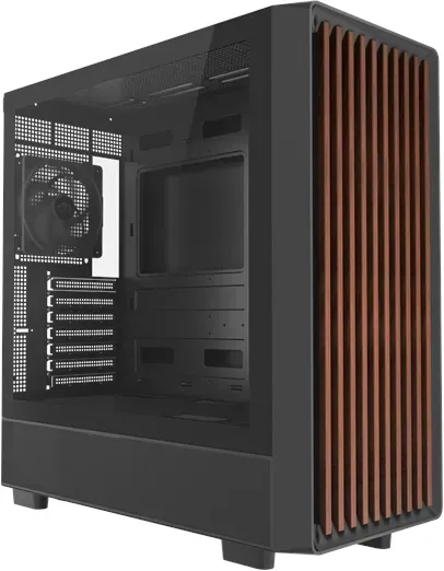 C740 Airflow Wood - Gehäuse - Miditower - Schwarz