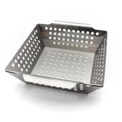 SANTOS Gemüsekorb XS / Grillwok Edelstahl | 21,5 x 21,5 cm
