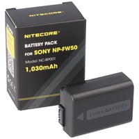 Nitecore NP-FW50 Kamera Akku NC-BP001 NP-FW50 ideal passend für