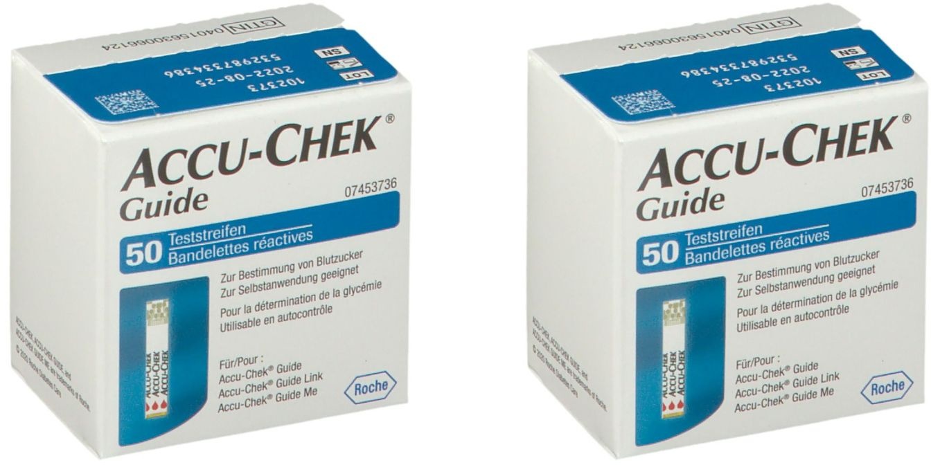 ACCU-CHEK® Guide Bandelettes réactives 2x50 pc(s) bande(s) de test