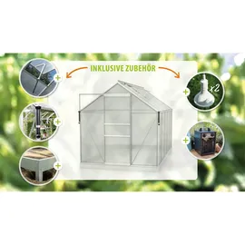 Vitavia Vitavia, Gewächshaus "Marley" inkl. Ready2Grow Zubehör-Set,aluminium eloxiert,6,2 m2