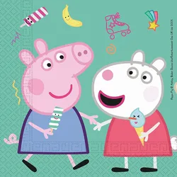 Procos - Peppa Wutz - Servietten (grün, 33x33cm, 20 Stück)