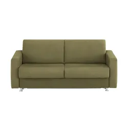 Schlafsofa aus Mikrofaser München ¦ grün ¦ Maße (cm): B: 195 H: 84 T: 100