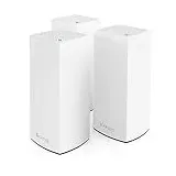 Linksys Atlas 6 Mesh-WiFi 6-System – Dual-Band AX3000 WLAN Router Extender mit 4-mal höherer Geschwindigkeit bis zu 3,0 Gbit/s – mehr als 75 Geräte und 558 m2 Funkabdeckung – 3er-Pack, Weiß