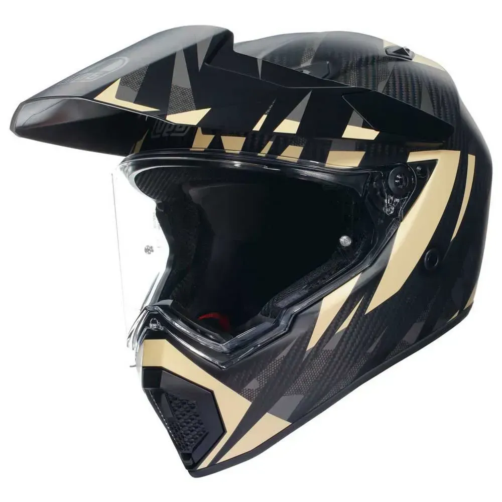Agv Ax9 Steppa E2206 Mplk Integralhelm - Matt Carbon / Grey / Sand - L