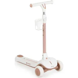 Byox Kinderroller Cornet 6 in 1 Multifunktionsroller Rutscher Musik Becherhalter weiß