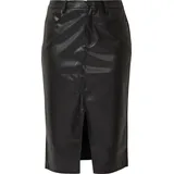 QS Rock Damen Leder-Optik Schwarz 48