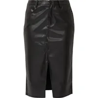 QS Rock Damen Leder-Optik Schwarz 48