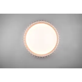 Trio Monte 1 LED Deckenleuchte 60 cm Holz Kunststoff weiß