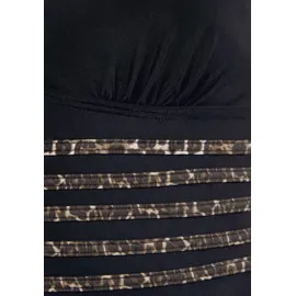 LASCANA Badeanzug Damen Schwarz/Mehrfarbig 48 Cup C