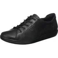 ECCO Damen Soft 2.0 Sneaker, Black with Black Sole, 42
