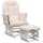 vidaXL Schaukelsessel mit Hocker Stoff 70 x 90 x 80 cm Hellrosa
