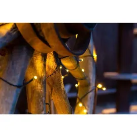 IDENA Lichterkette 40 LED mit in warmweiß, 8 Stunden Timer Funktion und Transformator, ca. 11,9 m