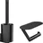Hansgrohe WallStoris Badaccessoire-Set Schwarz