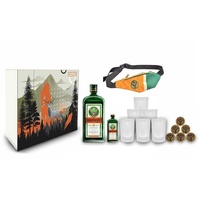 Jägermeister Schuber Geschenkset - 15 teilig mit Jägermeister 1L (35% Vol) Kräu