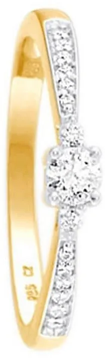 Firetti Diamantring »Schmuck Geschenk Gold 585 Damenring Goldring Diamant«, mit Brillanten Firetti Gelbgold-585 18