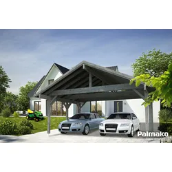 Einzelcarport PALMAKO "Robert", grau (hellgrau), Carports