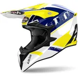 Airoh Wraaap Feel Offroad-helm - Yellow / Blue Gloss - XS