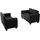 MCW Sofa-Garnitur schwarz
