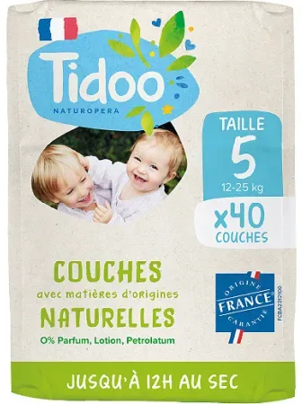 Tidoo Öko-Label Windel Größe 5 12-25kg 40 Stück
