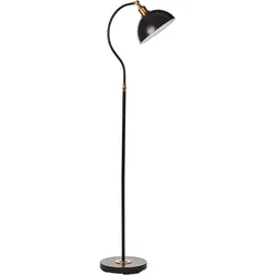Stehlampe LENNON verstellbar Metall Schwarz