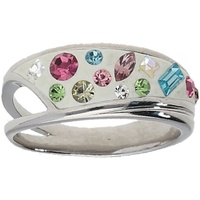Smart Jewel Ring mit Kristallsteinen, Silber 925 Ringe Grün Damen