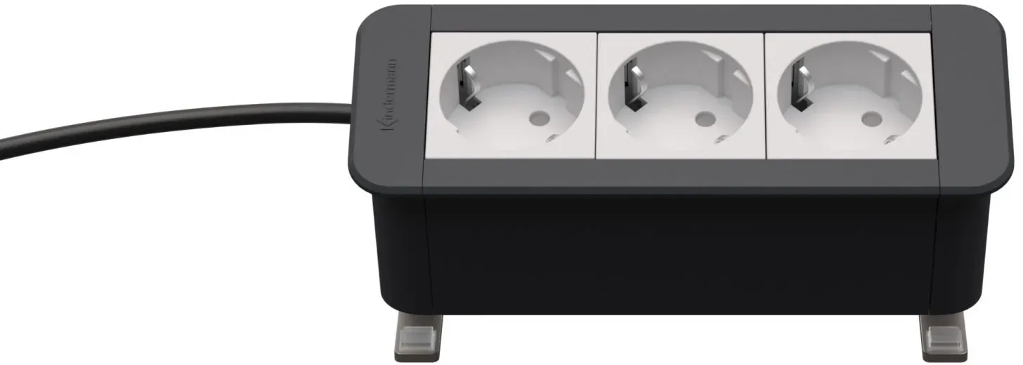 Kindermann CablePort Office desk 3-fach - 3x Strom - Anklemm-Tischanschlussfeld ...