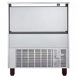 Mittlere Fast-Food-Eiswürfelmaschine 6g mit einer Produktion von 145kg/24h und einem Behälter von 45kg für Gastronomie.