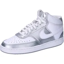 Nike Court Vision Mid-Top Sneaker Damen 108 white/metallic silver 38.5