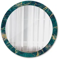 Tulup Spiegel, Türkis, Glas, Rund, 90x90x0.4 cm, Spiegel, Wandspiegel
