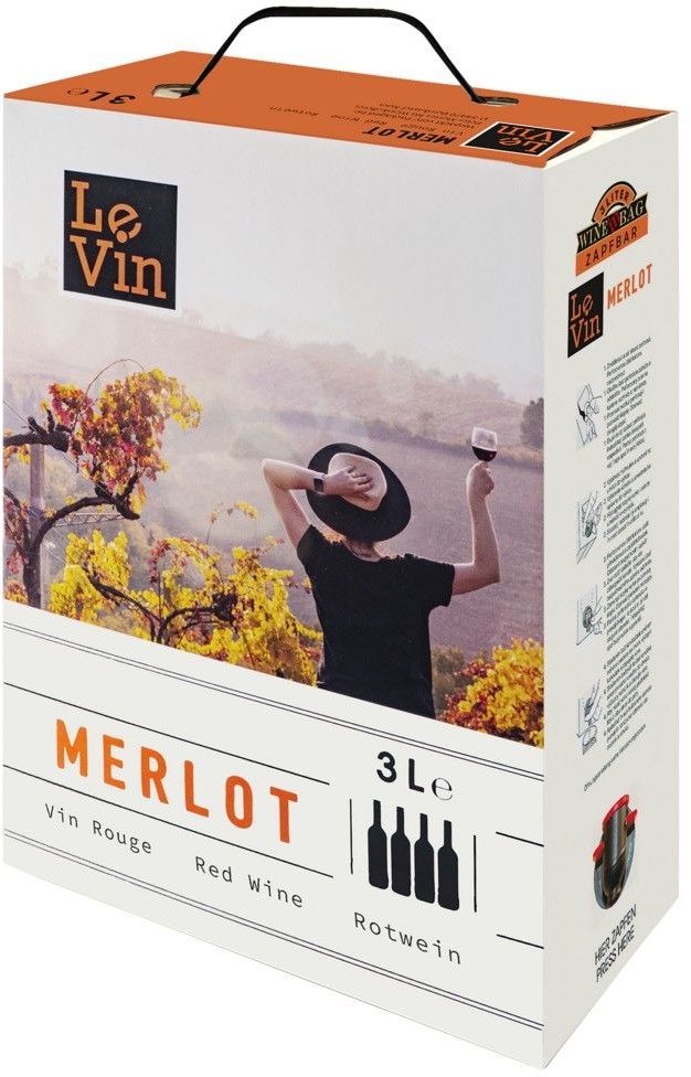 Le Vin Merlot trocken 3,0l Bag in Box
