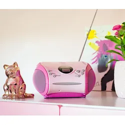 Lenco »Scd-24 Boombox« CD-Player mit Radio und Kopfhöreranschluss - pink