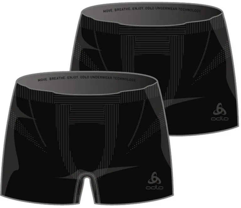 Odlo Boxershorts Fundamentals Unterwäsche schwarz Herren - 2er Pack