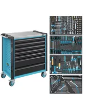 HAZET Werkstattwagen Assistent 179NXL, Sortiment 179NXL-7/382, 382-teilig, Schubladen, flach: 5× 81 x 696 x 398 mm, Schubladen, hoch: 2× 166 x 696 x 398 mm