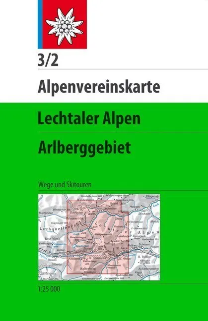 Lechtaler Alpen - Arlberggebiet  Karte (im Sinne von Landkarte)