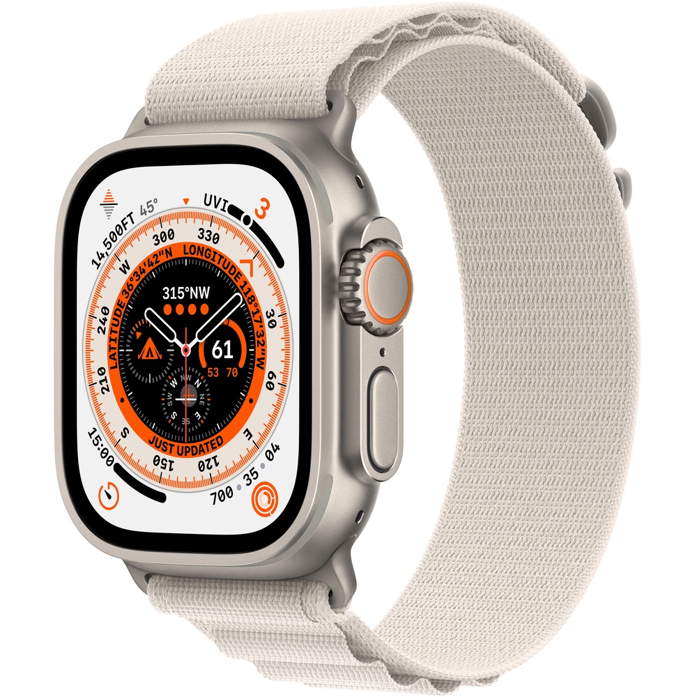 Apple Watch Ultra S polarstern € GPS+Cellular 687,95 ab Titaniumgehäuse Preisvergleich! Alpine 49 mm im Loop