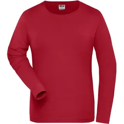Damen Bio Stretch Langarmshirt "JN1803" UV-Schutz - S - red
